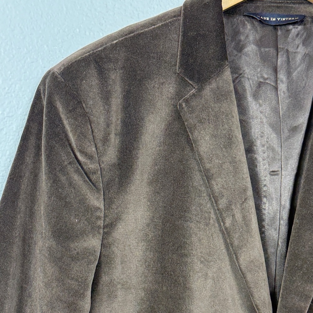 Banana Republic Men's Velour Velvet Brown Blazer